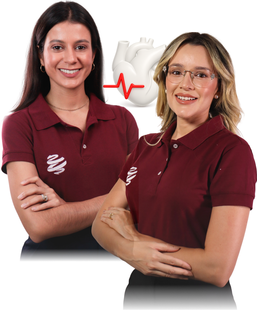Dra. Julia Tormin e Dra. Monica Sales, especialistas em cardiologia